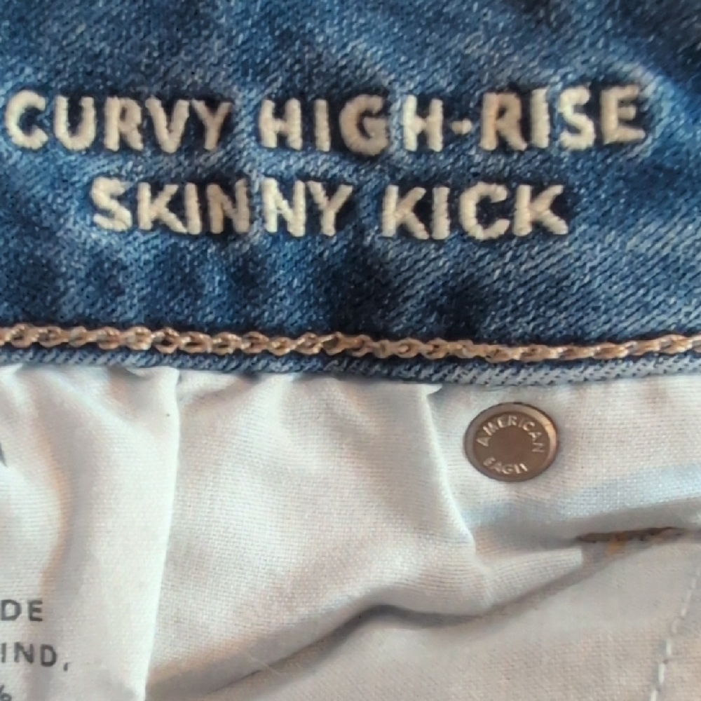 American Eagle Outfitters Curvy High-Rise Skinny Kick Size 14 - Picture 10 of 14